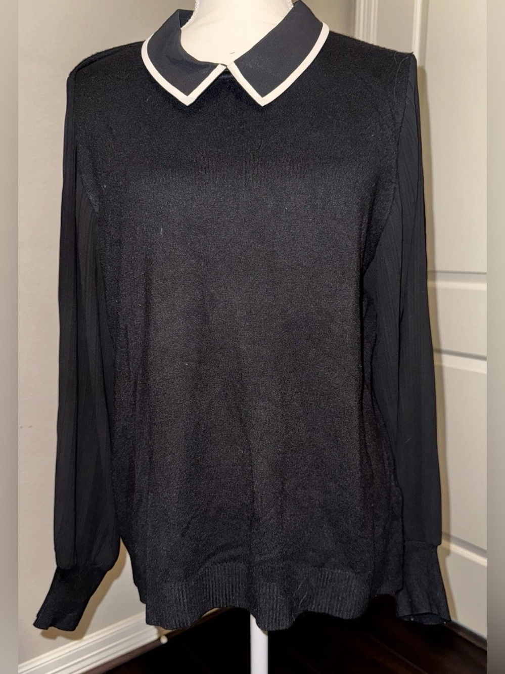 Liquid Long Sleeve Black XL With Collar
